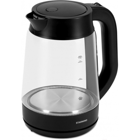Чайник электрический Starwind SKG4030 1.7л. 2200Вт черный корпус: стекло/пластик - фото 19
