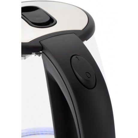 Чайник электрический Starwind SKG4777 1.8л. 2000Вт черный/прозрачный корпус: стекло - фото 5