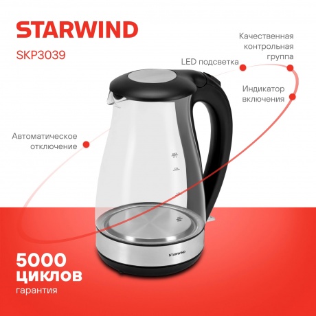 Чайник электрический StarWind SKP3039 - фото 22