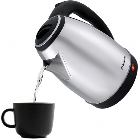 Чайник электрический Starwind SKS1771 1.8л. 1700Вт серебристый/черный корпус: металл/пластик - фото 6