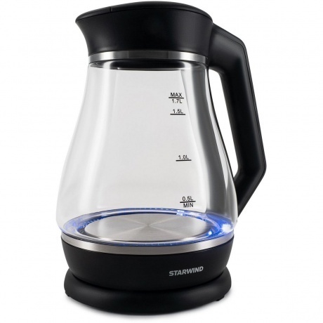 Чайник электрический Starwind SKS2035 1.7л. 2200Вт черный корпус: стекло/пластик - фото 11