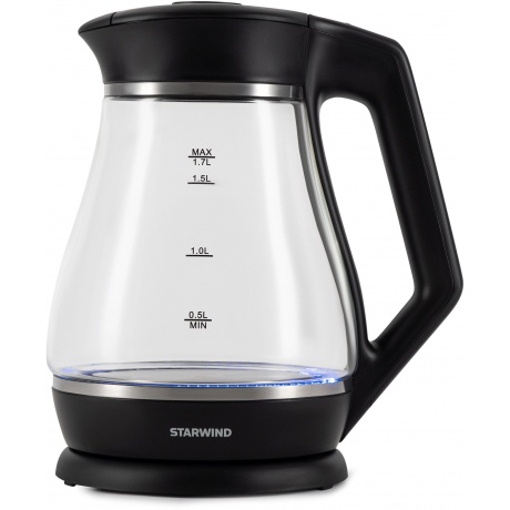 Чайник электрический Starwind SKS2035 1.7л. 2200Вт черный корпус: стекло/пластик - фото 20