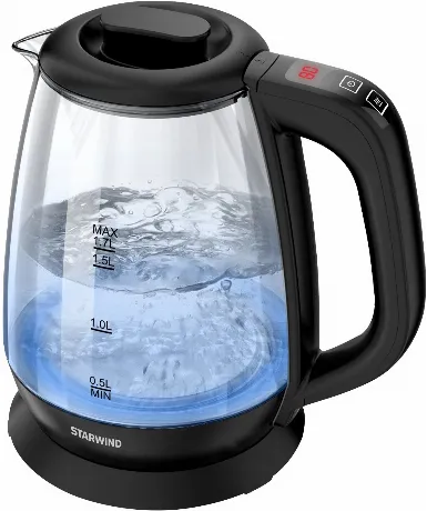 Чайник электрический Starwind SKS3036 1.7л. 2200Вт черный корпус...