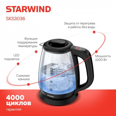 Чайник электрический StarWind SKS3036 - фото 15