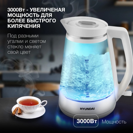 Чайник электрический Hyundai HYK-G3037 - фото 10