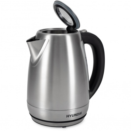 Чайник электрический Hyundai HYK-S8408 1.7л. 2200Вт серебристый матовый/черный (металл) - фото 7