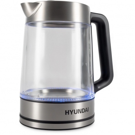 Чайник электрический Hyundai HYK-G5607 1.9л. 2200Вт черный/серебристый (стекло) - фото 12