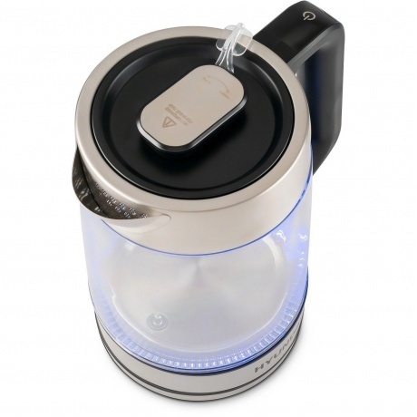 Чайник электрический Hyundai HYK-G5607 1.9л. 2200Вт черный/серебристый (стекло) - фото 6