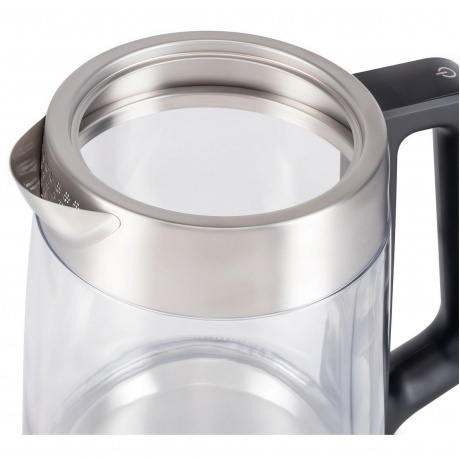 Чайник электрический Hyundai HYK-G5607 1.9л. 2200Вт черный/серебристый (стекло) - фото 7