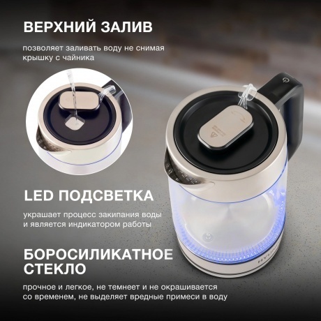 Чайник электрический Hyundai HYK-G5607 - фото 20