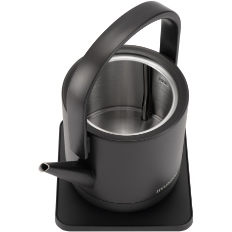 Чайник электрический Hyundai HYK-S2507 0.6л. 1000Вт черный (металл) - фото 2