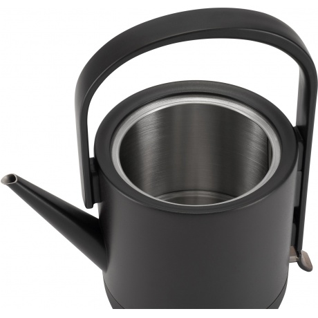 Чайник электрический Hyundai HYK-S2507 0.6л. 1000Вт черный (металл) - фото 3