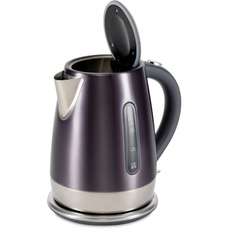 Чайник электрический Hyundai HYK-S7777 1.7л. 2200Вт графит/серебристый (металл) - фото 4