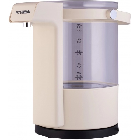 Чайник электрический Hyundai HYK-G7700 2.5л. 1400Вт кремовый/черный (стекло) - фото 2