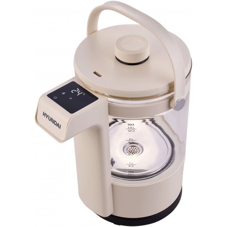 Чайник электрический Hyundai HYK-G7700 2.5л. 1400Вт кремовый/черный (стекло) - фото 17