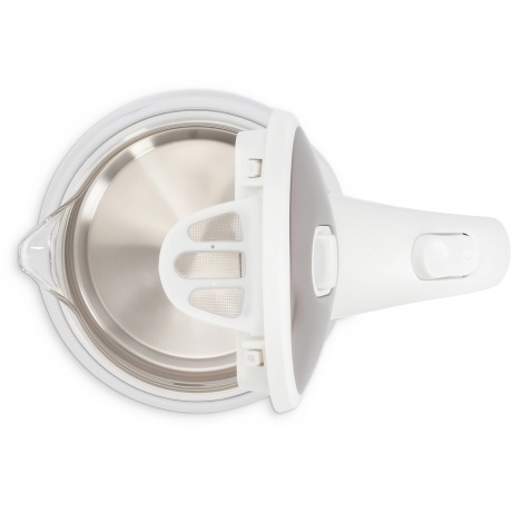 Чайник электрический Hyundai HYK-G3506 1.7л. 2200Вт белый/серебристый (стекло) - фото 6