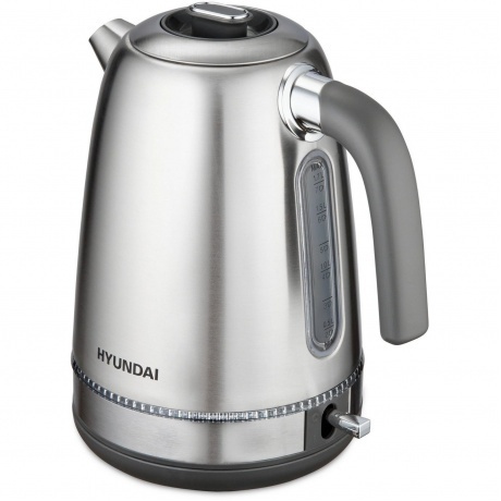 Чайник электрический Hyundai HYK-S5806 1.7л. 2200Вт серебристый матовый/черный (металл) - фото 3