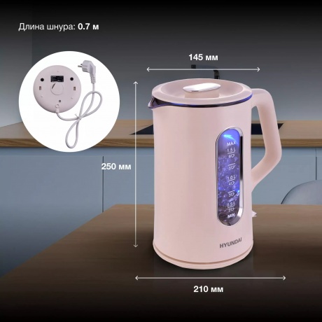 Чайник электрический Hyundai HYK-G8888 - фото 16