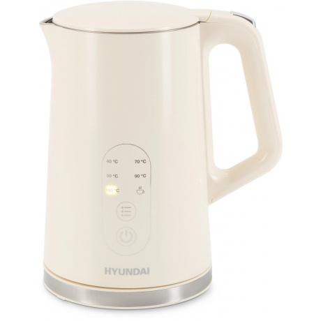 Чайник электрический Hyundai HYK-S3605 1.7л. 2200Вт кремовый (ме...