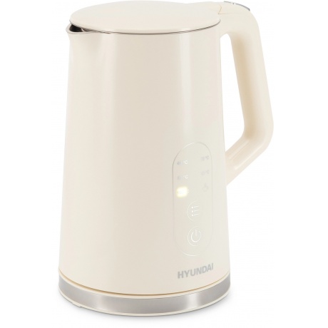 Чайник электрический Hyundai HYK-S3605 1.7л. 2200Вт кремовый (металл) - фото 2