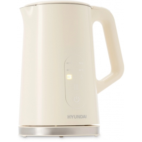 Чайник электрический Hyundai HYK-S3605 1.7л. 2200Вт кремовый (металл) - фото 15