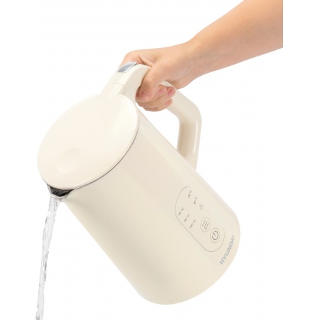 Чайник электрический Hyundai HYK-S3605 1.7л. 2200Вт кремовый (металл) - фото 17