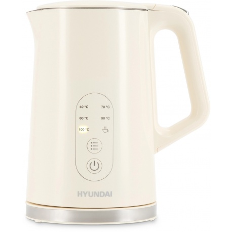 Чайник электрический Hyundai HYK-S3605 1.7л. 2200Вт кремовый (металл) - фото 6