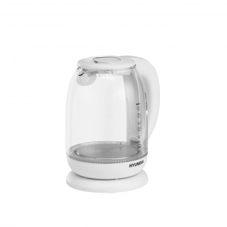 Чайник электрический Hyundai HYK-S3808 1.7л. 2200Вт белый (стекло) - фото 2