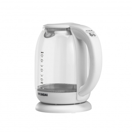 Чайник электрический Hyundai HYK-S3808 1.7л. 2200Вт белый (стекло) - фото 6