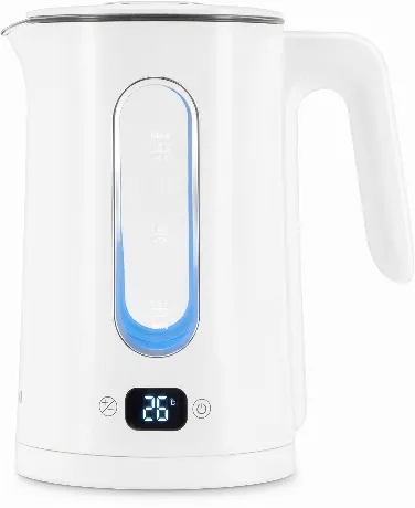 Чайник электрический Hyundai HYK-G5510 1.5л. 2200Вт белый/прозра...