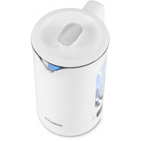 Чайник электрический Hyundai HYK-G5510 1.5л. 2200Вт белый/прозрачный (стекло) - фото 8