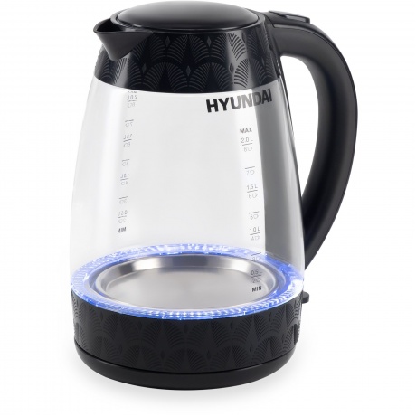 Чайник электрический Hyundai HYK-G4505 2л. 2200Вт черный (стекло/пластик) - фото 7