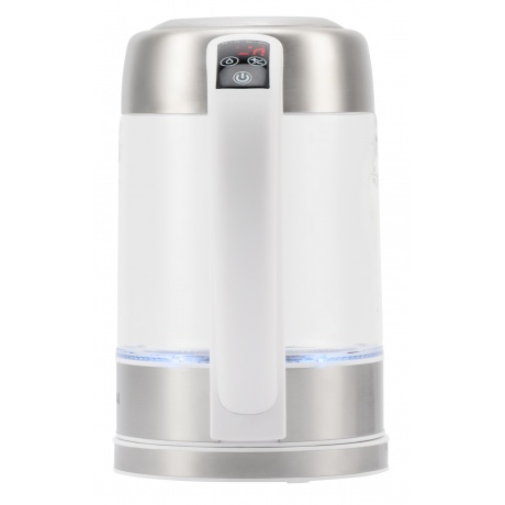 Чайник электрический Hyundai HYK-S5807 1.7л. 2200Вт белый/серебристый (стекло/металл) - фото 12