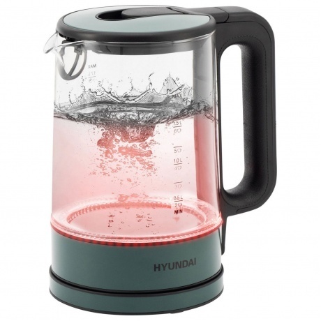 Чайник электрический Hyundai HYK-S4805 1.7л. 2200Вт темно-зелены...