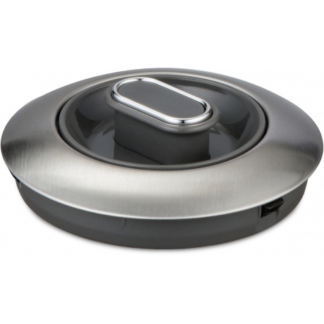 Чайник электрический Hyundai HYK-S4804 1.7л. 2200Вт серый/черный (металл) - фото 7