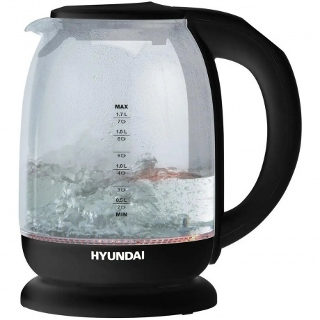 Чайник электрический Hyundai HYK-S3809 1.7л. 2200Вт черный (стек...