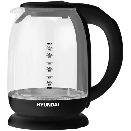 Чайник электрический Hyundai HYK-S3809 1.7л. 2200Вт черный (стекло/пластик) - фото 9