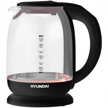 Чайник электрический Hyundai HYK-S3809 1.7л. 2200Вт черный (стекло/пластик) - фото 10