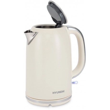 Чайник электрический Hyundai HYK-S9900 1.7л. 2200Вт молочный/серебристый (металл) - фото 13