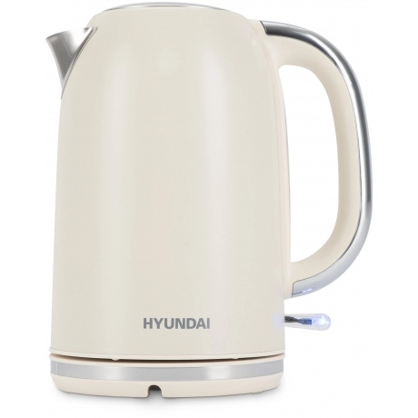 Чайник электрический Hyundai HYK-S9900 1.7л. 2200Вт молочный/серебристый (металл) - фото 3