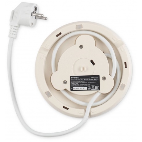 Чайник электрический Hyundai HYK-S9900 1.7л. 2200Вт молочный/серебристый (металл) - фото 5