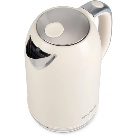 Чайник электрический Hyundai HYK-S9900 1.7л. 2200Вт молочный/серебристый (металл) - фото 7