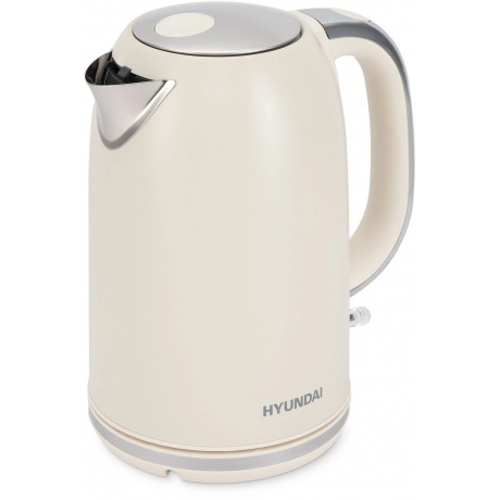 Чайник электрический Hyundai HYK-S9900 1.7л. 2200Вт молочный/серебристый (металл) - фото 9