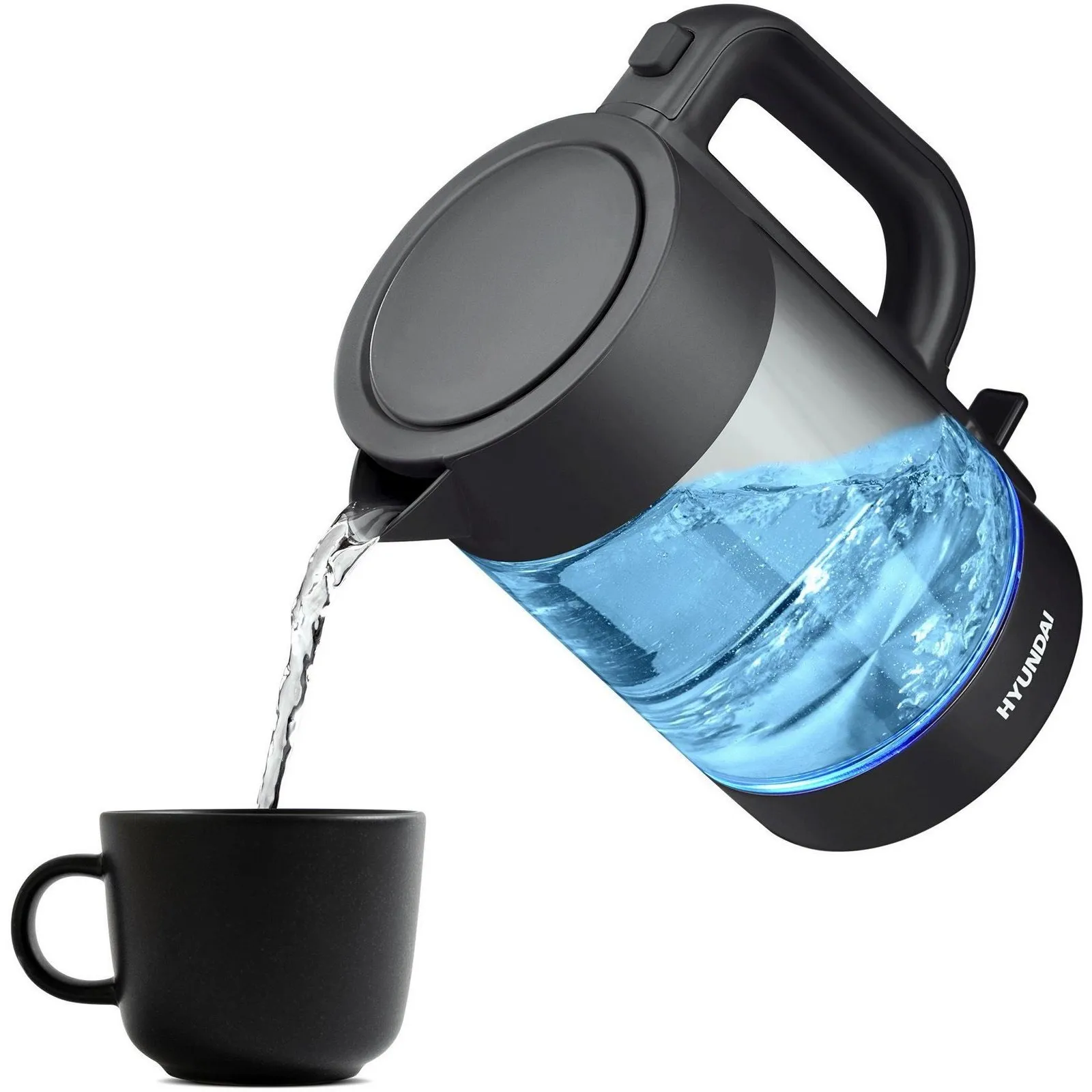 Чайник Hyundai HYK-G7707 1.7л. 2200Вт графит (стекло) - фото 12