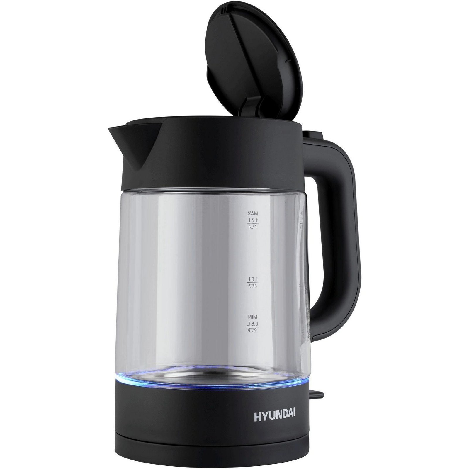 Чайник Hyundai HYK-G7707 1.7л. 2200Вт графит (стекло) - фото 2