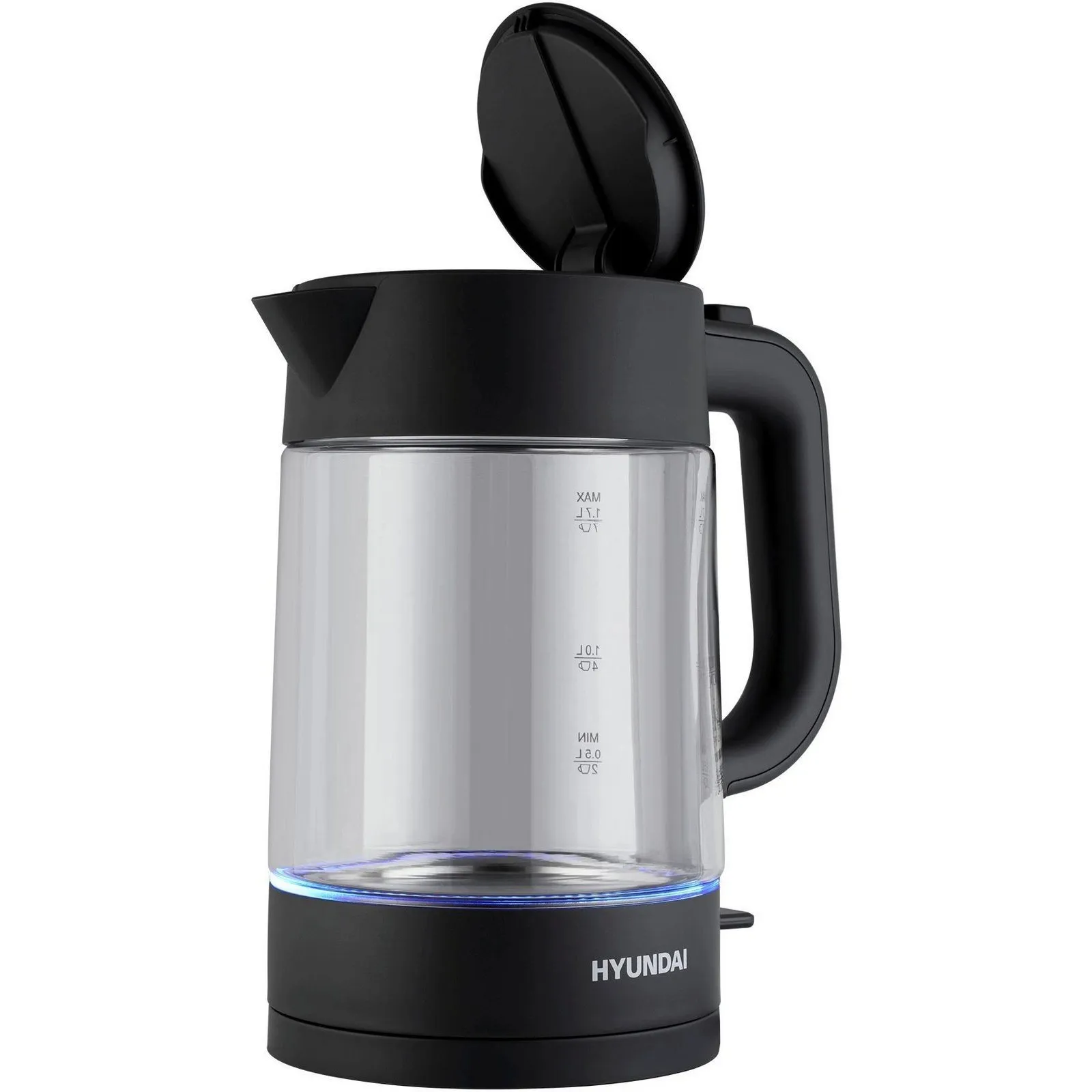 Чайник Hyundai HYK-G7707 1.7л. 2200Вт графит (стекло) - фото 2