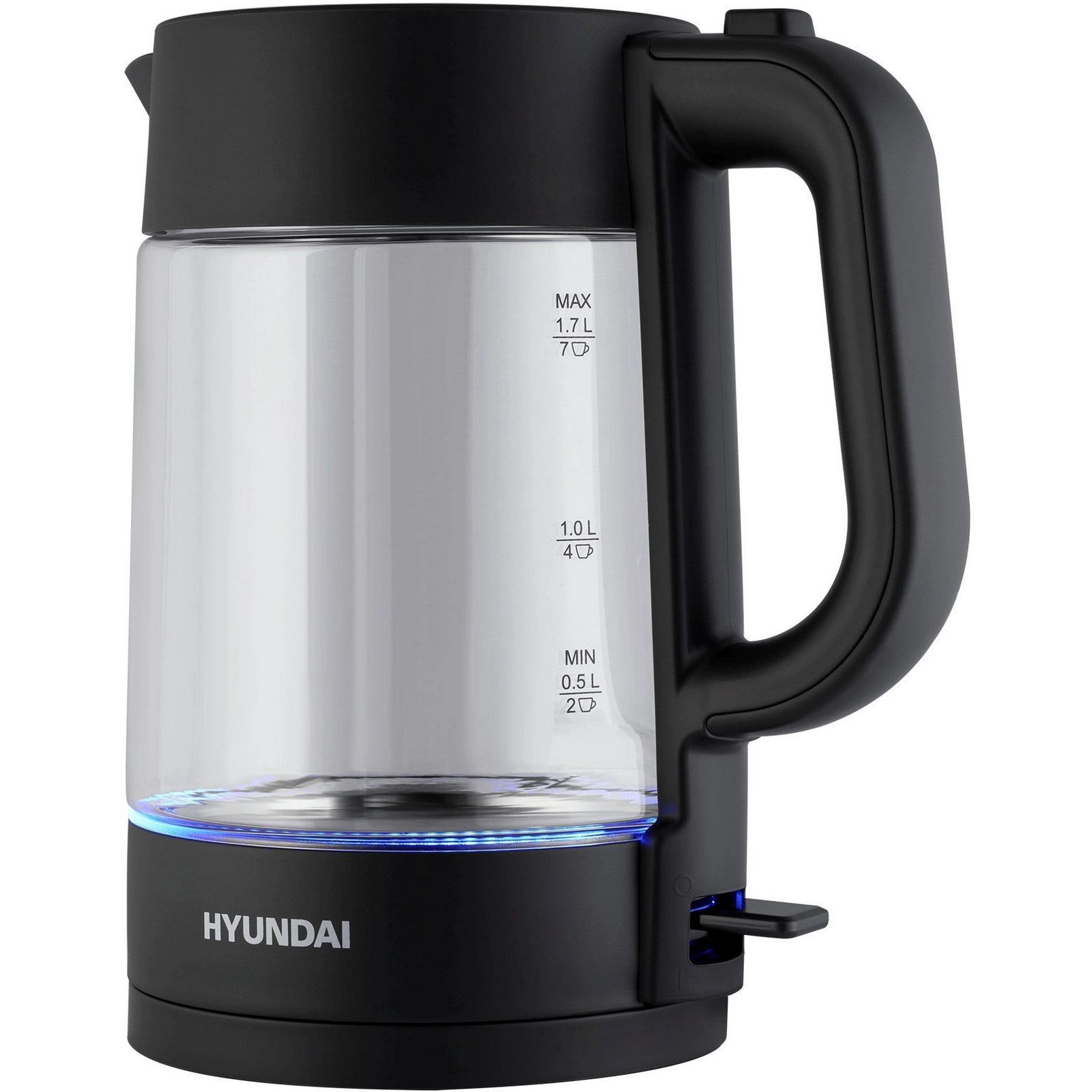 Чайник Hyundai HYK-G7707 1.7л. 2200Вт графит (стекло) - фото 3