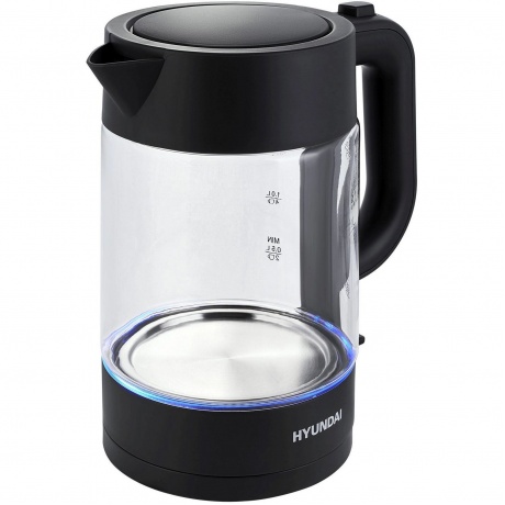 Чайник Hyundai HYK-G7707 1.7л. 2200Вт графит (стекло) - фото 8