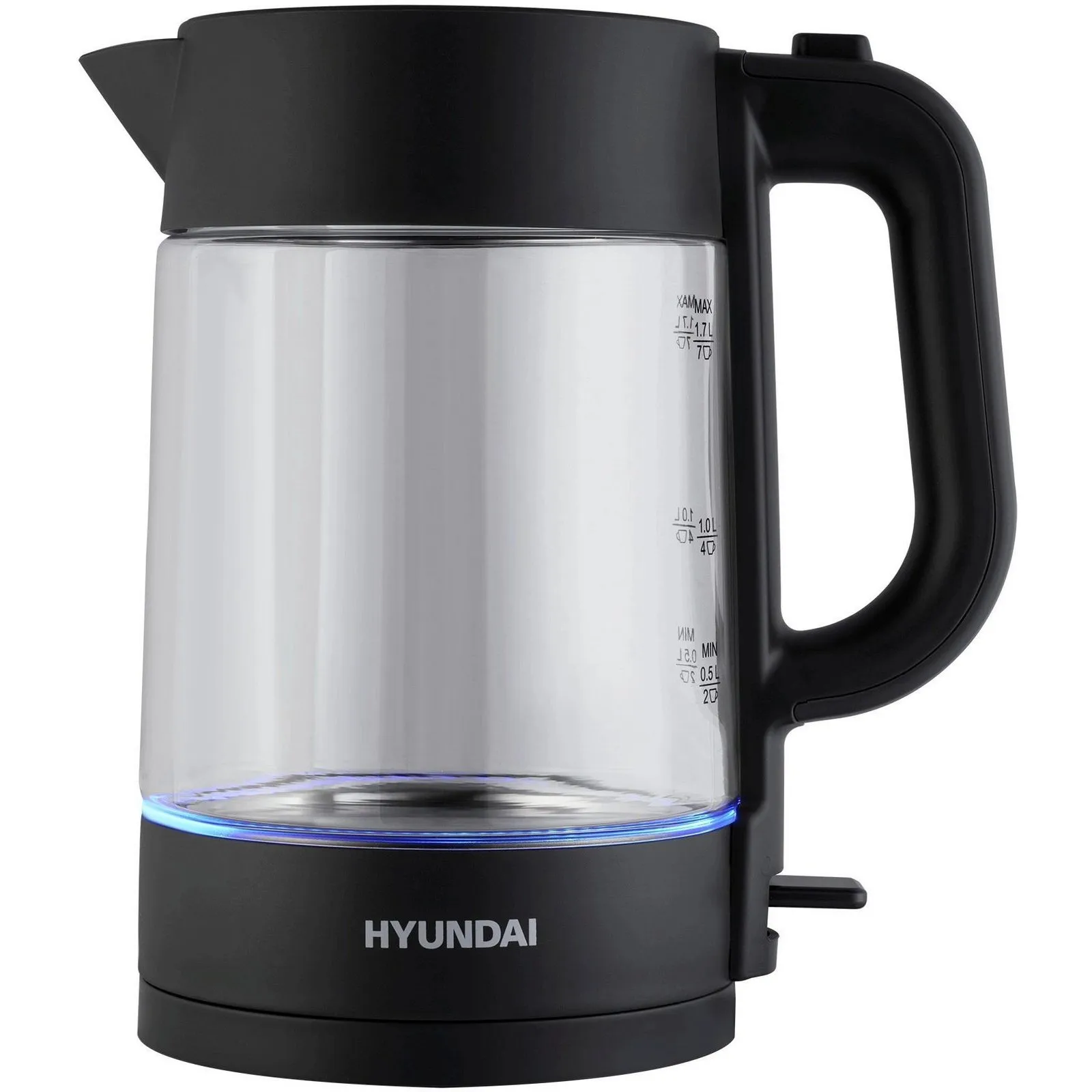 Чайник Hyundai HYK-G7707 1.7л. 2200Вт графит (стекло) - фото 1