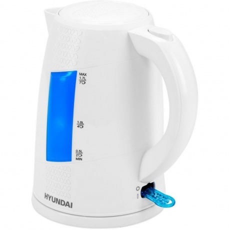 Чайник электрический Hyundai HYK-P2407 1.7л. 2200Вт белый/голубой (пластик) - фото 5